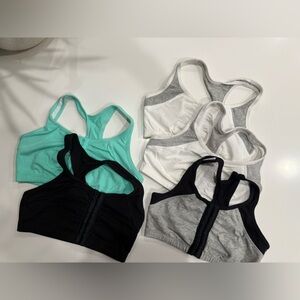 5 Fruit of the Loom Front Close Sports Bras Surgery Recovery size 34 Cotton